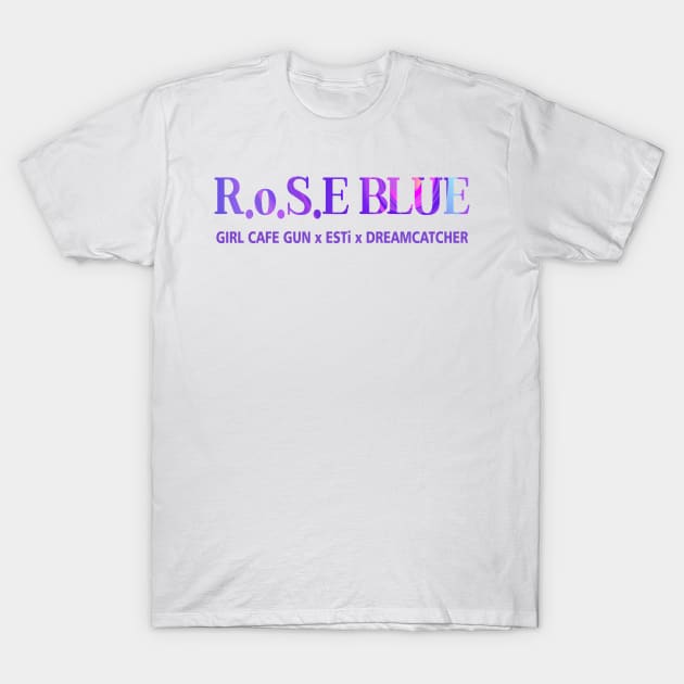 Dreamcatcher Rose Blue x Girl Cafe Gun T-Shirt by hallyupunch